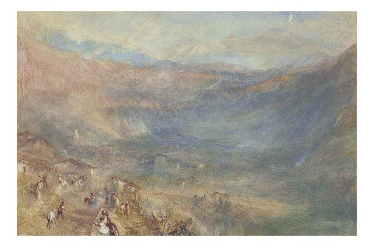 The Brunig Pass from Meringen, Switzerland by John Mallord William Turner RA, 12x8"(A4) Poster