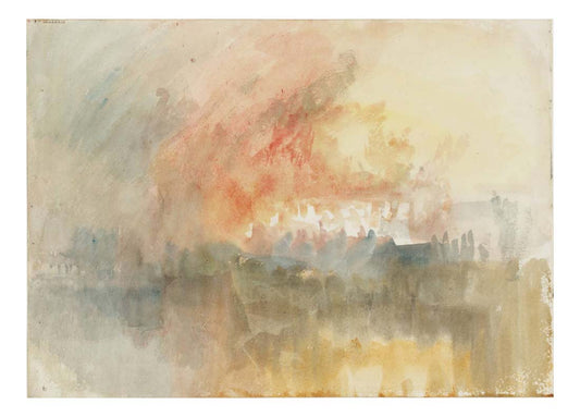 The Burning of the Houses of Parliament, 1834 02 by John Mallord William Turner RA