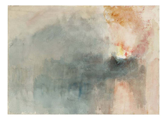The Burning of the Houses of Parliament, from the River, 1834 01 by John Mallord William Turner RA
