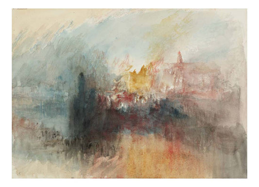 The Burning of the Houses of Parliament, from the River, 1834 02 by John Mallord William Turner RA