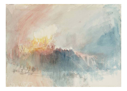 The Burning of the Houses of Parliament, with Westminster Bridge, 1834 by John Mallord William Turner RA