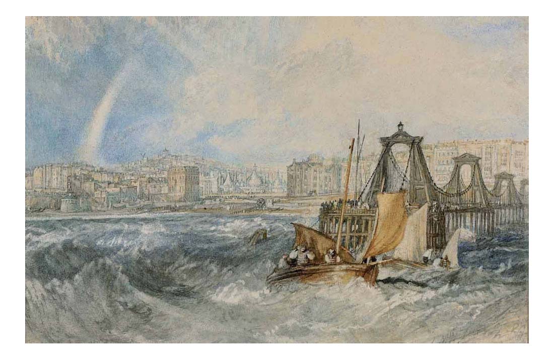 The Chain Pier, Brighton by John Mallord William Turner RA, 12x8"(A4) Poster
