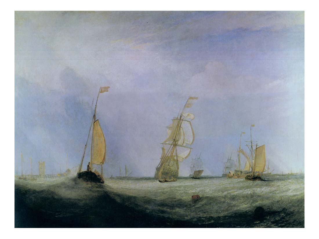 The City of Utrecht, 64, Going to Sea, 1832 by John Mallord William Turner RA, 12x8"(A4) Poster