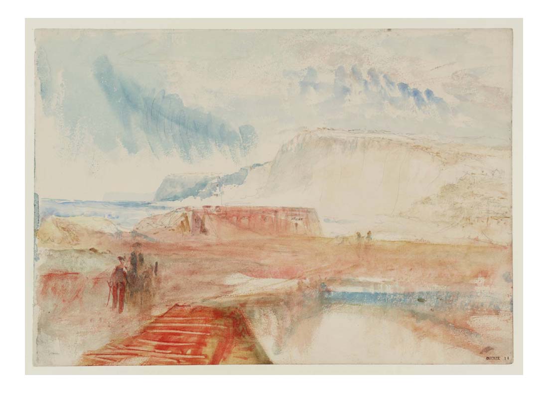 The Cliffs at Mers-les-Bains, from Le Treport, 1845 by John Mallord William Turner RA, 12x8"(A4) Poster