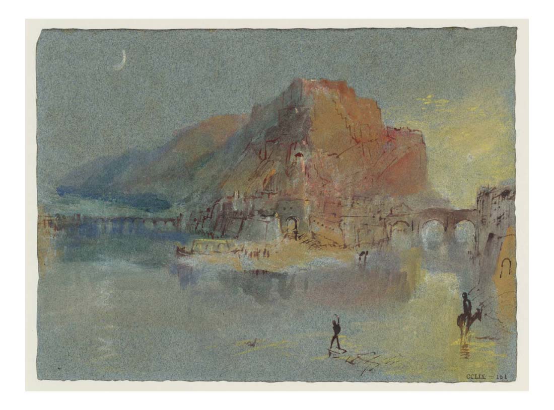 The Confluence at Namur, Moonlight, 1839 by John Mallord William Turner RA, 12x8"(A4) Poster