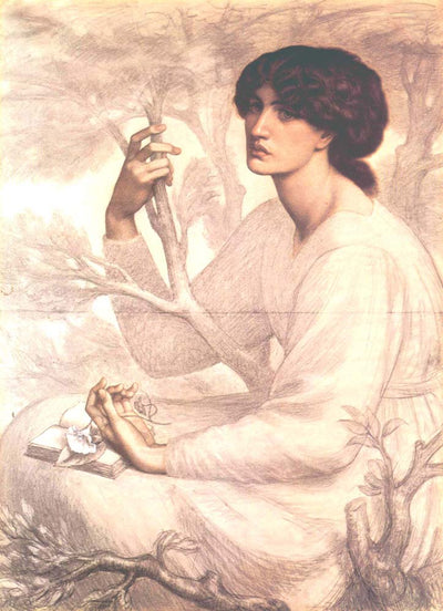 The Daydream, 1872-1878 by Dante Gabriel Rossetti, English Pre-Raphaelite Painter,12x8"(A4) Poster Print