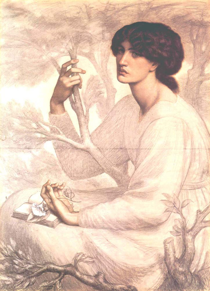 The Daydream, 1872-1878 by Dante Gabriel Rossetti, English Pre-Raphaelite Painter,12x8