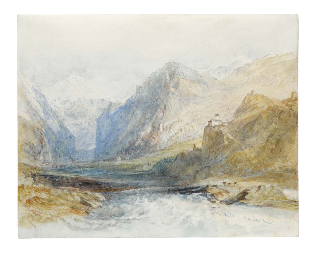 The Domlescgh Valley, Looking North from the Gorge at Rothenbrunnen by John Mallord William Turner RA, 12x8"(A4) Poster