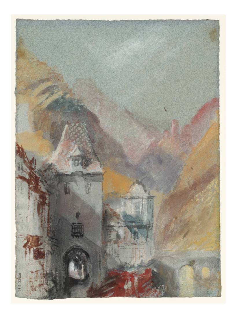 The Enderttor and Alte Thorschenke, Cochem, 1839 by John Mallord William Turner RA, 12x8"(A4) Poster