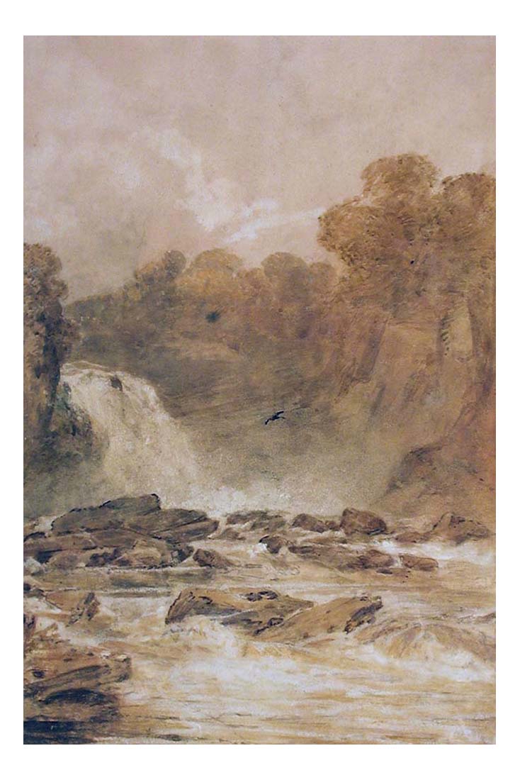 The Fall of the Clyde, 1801 by John Mallord William Turner RA, 12x8"(A4) Poster