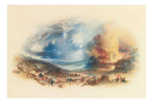 The Field of Waterloo Seen from Hougoumont by John Mallord William Turner RA, 12x8"(A4) Poster