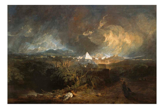 The Fifth Plague of Egypt, 1800 by John Mallord William Turner RA, 12x8"(A4) Poster