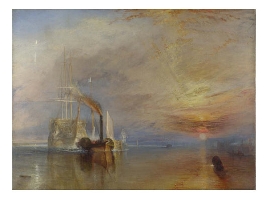 The Fighting Temeraire Tugged to Her Last Berth to be Broken up, 1838 by John Mallord William Turner RA, 12x8"(A4) Poster