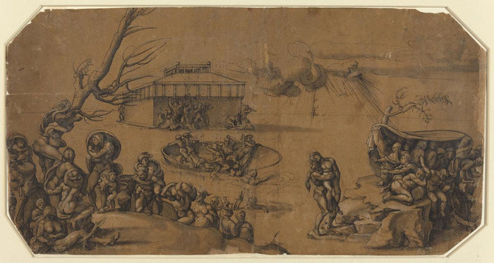 Georg Pencz after Michelangelo:The Flood,16x12