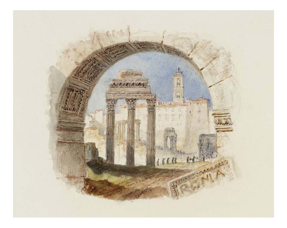 The Forum, for Rogers's 'Italy', 1826-27 by John Mallord William Turner RA, 12x8"(A4) Poster