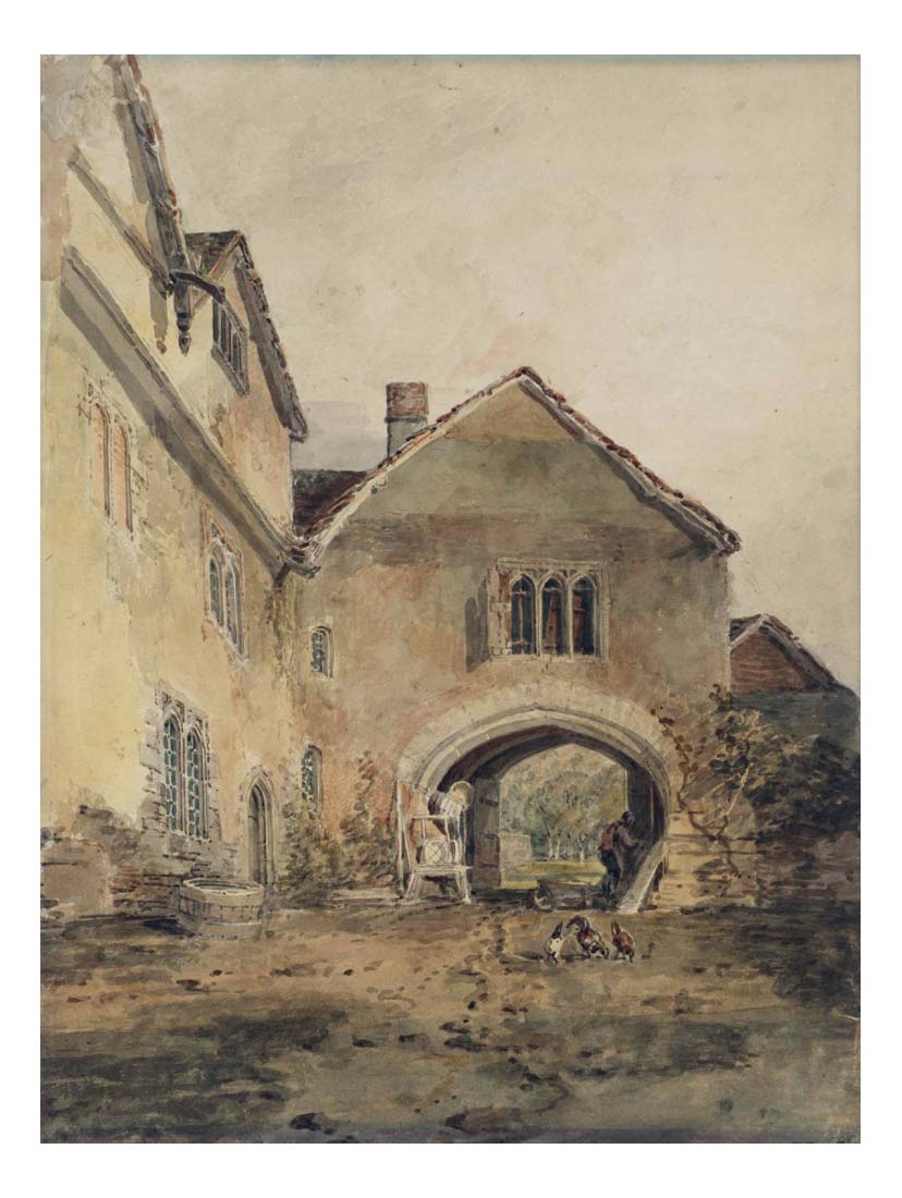 The Gateway of Allington Castle, Kent, with Chickens, 1798-99 by John Mallord William Turner RA, 12x8"(A4) Poster