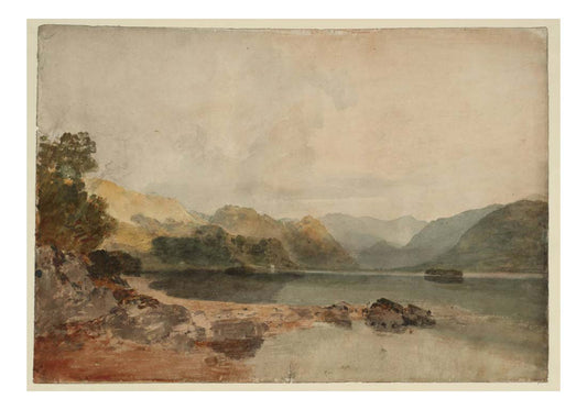 The Head of Derwentwater, with Borrowdale Beyond, 1797-1801 by John Mallord William Turner RA, 12x8"(A4) Poster
