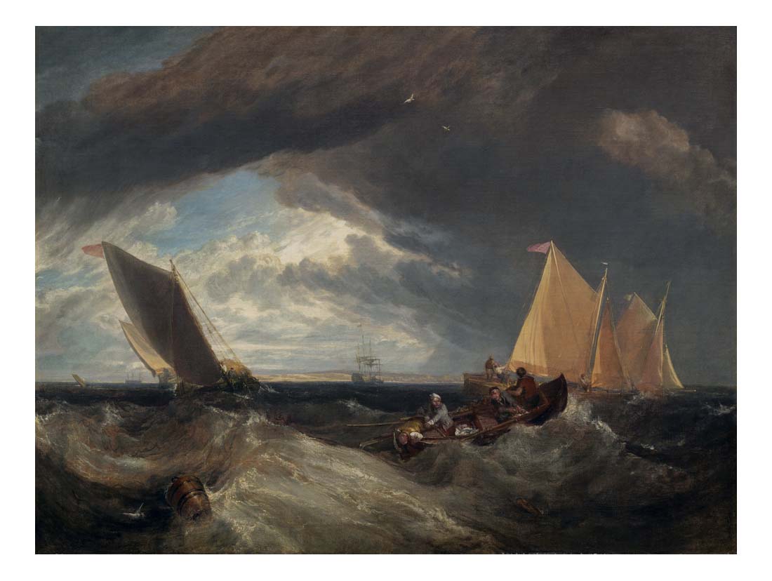 The Junction of the Thames and the Medway, 1807 by John Mallord William Turner RA, 12x8"(A4) Poster