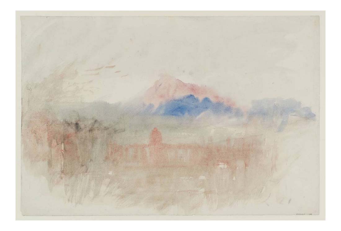 The Kapellbrucke at Lucerne, with the Blue and Rose Rigi in the Distance, 1844 by John Mallord William Turner RA, 12x8"(A4) Poster