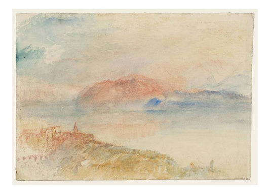 The Lake of Geneva with the Dent d'Oche, from above Lausanne, 1841 by John Mallord William Turner RA, 12x8"(A4) Poster