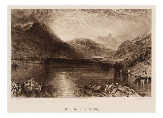 The Lake of Zug by John Mallord William Turner RA, 12x8"(A4) Poster