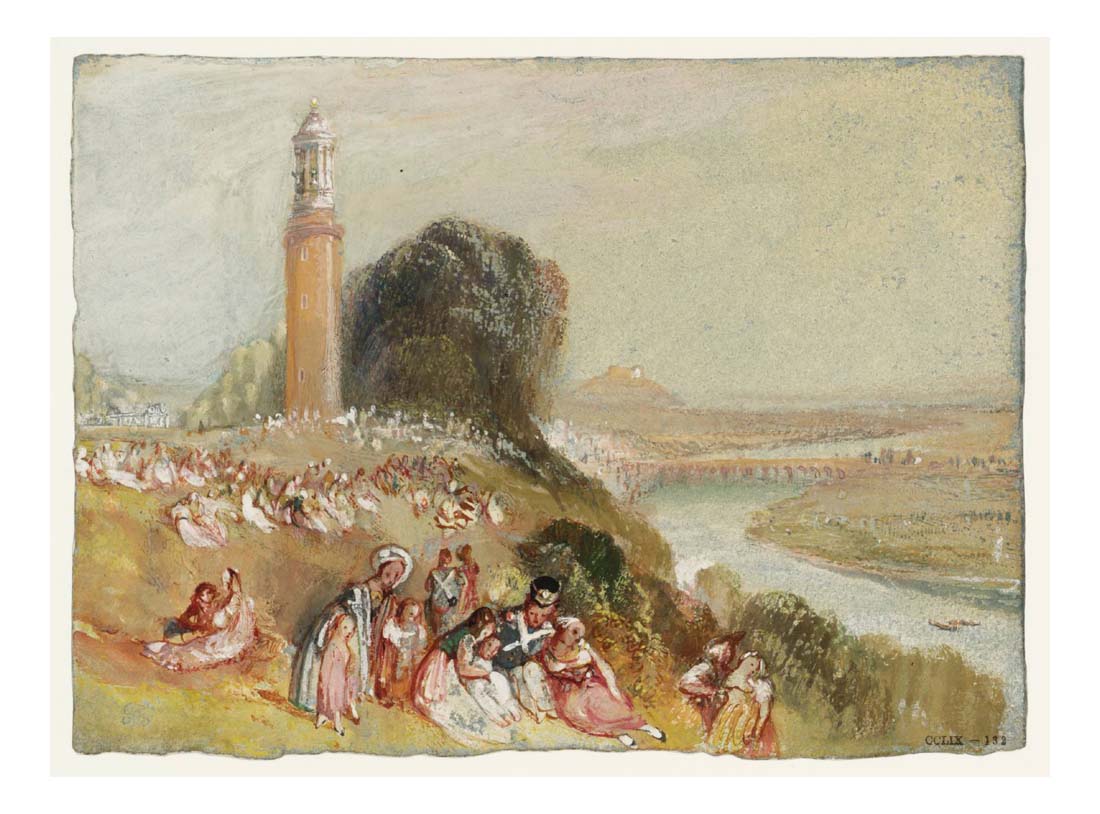 The Lanterne at St-Cloud, 1833 by John Mallord William Turner RA, 12x8"(A4) Poster