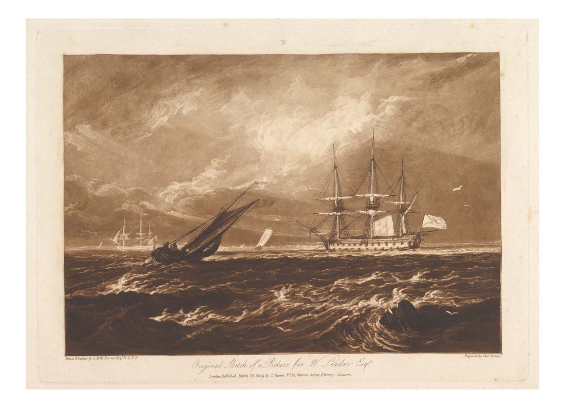 The Leader Sea Piece, 1809 by John Mallord William Turner RA, 12x8"(A4) Poster