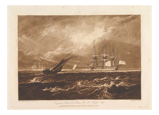 The Leader Sea Piece, 1809 by John Mallord William Turner RA, 12x8"(A4) Poster