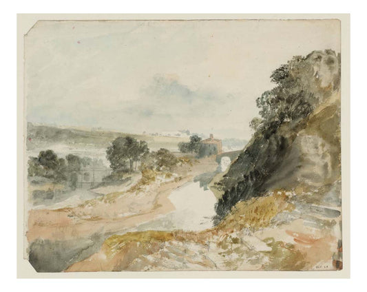 The Leeds to Liverpool Canal near Kirkstall Abbey, Looking East Towards Armley Road Bridge, 1809 by John Mallord William Turner RA
