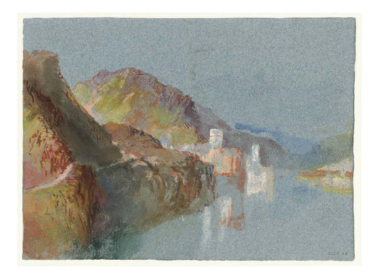The Leyen Burg at Gondorf, 1839 by John Mallord William Turner RA, 12x8"(A4) Poster
