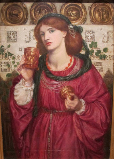 The Lovin Cup, 1867 by Dante Gabriel Rossetti, pre-Raphaelite artist, 16x12" (A3) Poster