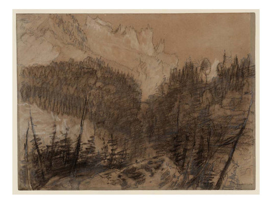 The Lower Glacier, Grindelwald, with the Eiger, 1802 by John Mallord William Turner RA, 12x8"(A4) Poster