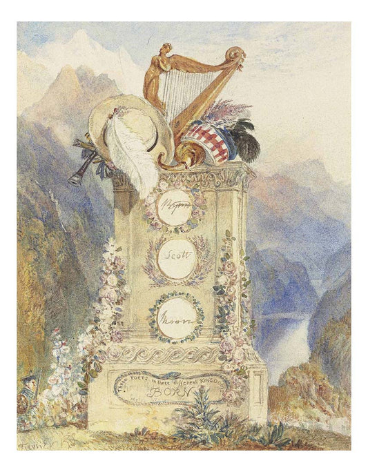The Memorial to Byron, Scott and Moore by John Mallord William Turner RA