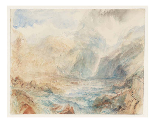 The Pass of St Gotthard, near Faido, 1842-43 by John Mallord William Turner RA, 12x8"(A4) Poster
