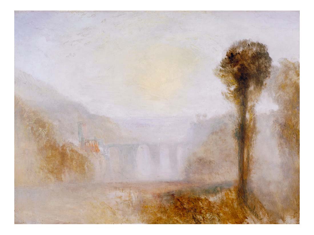 The Ponte Delle Torri, Spoleto by John Mallord William Turner RA, 12x8"(A4) Poster