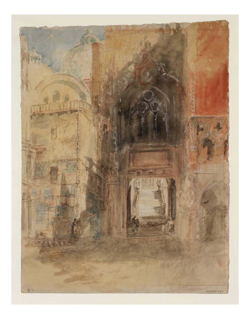 The Porta della Carta, Doge's Palace, 1840 by John Mallord William Turner RA, 12x8"(A4) Poster
