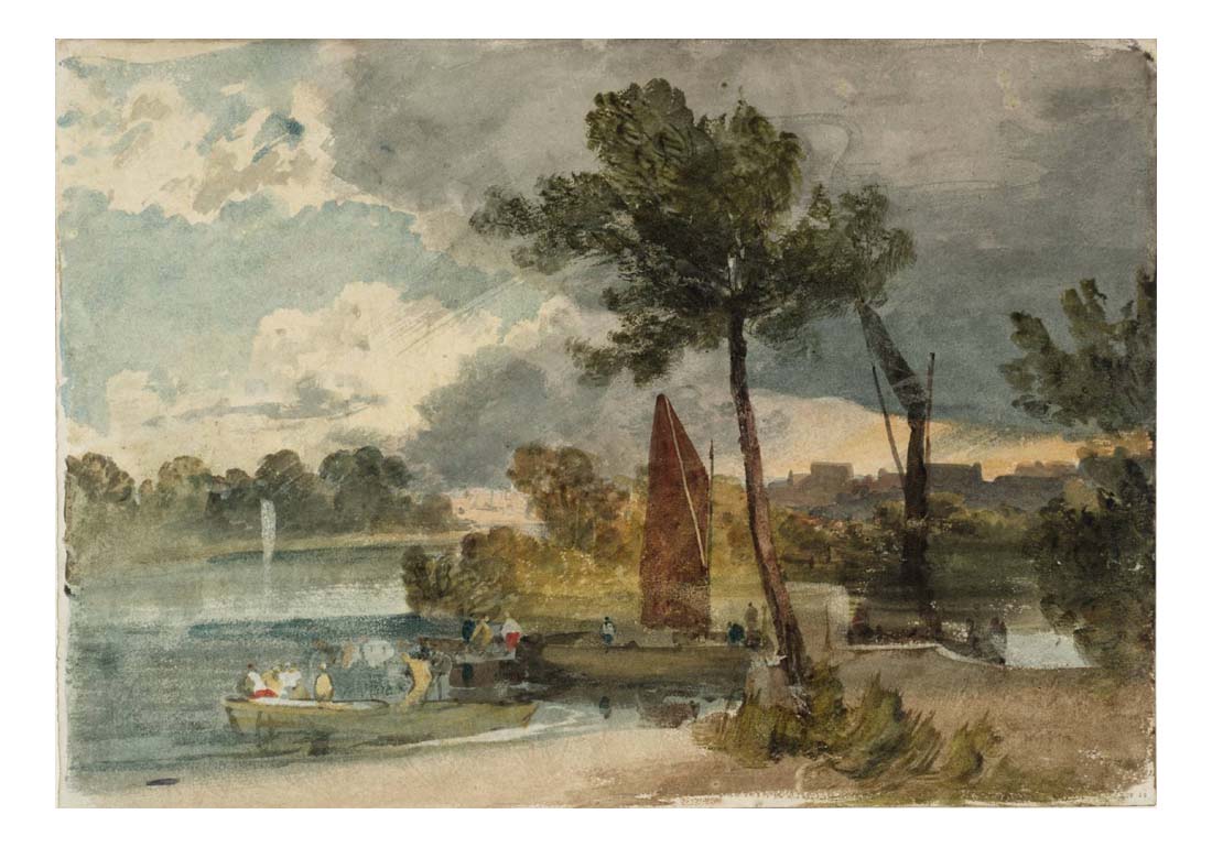 The River Thames with Isleworth Ferry, 1805 by John Mallord William Turner RA, 12x8"(A4) Poster
