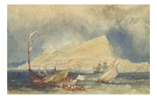 The Rock of Gibraltar, with Shipping in the Foreground by John Mallord William Turner RA