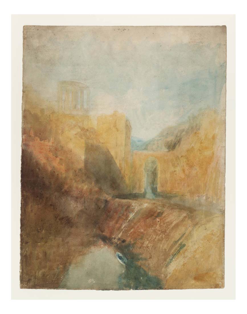 The Sibyl's Temple, Tivoli, 1820 by John Mallord William Turner RA, 12x8"(A4) Poster