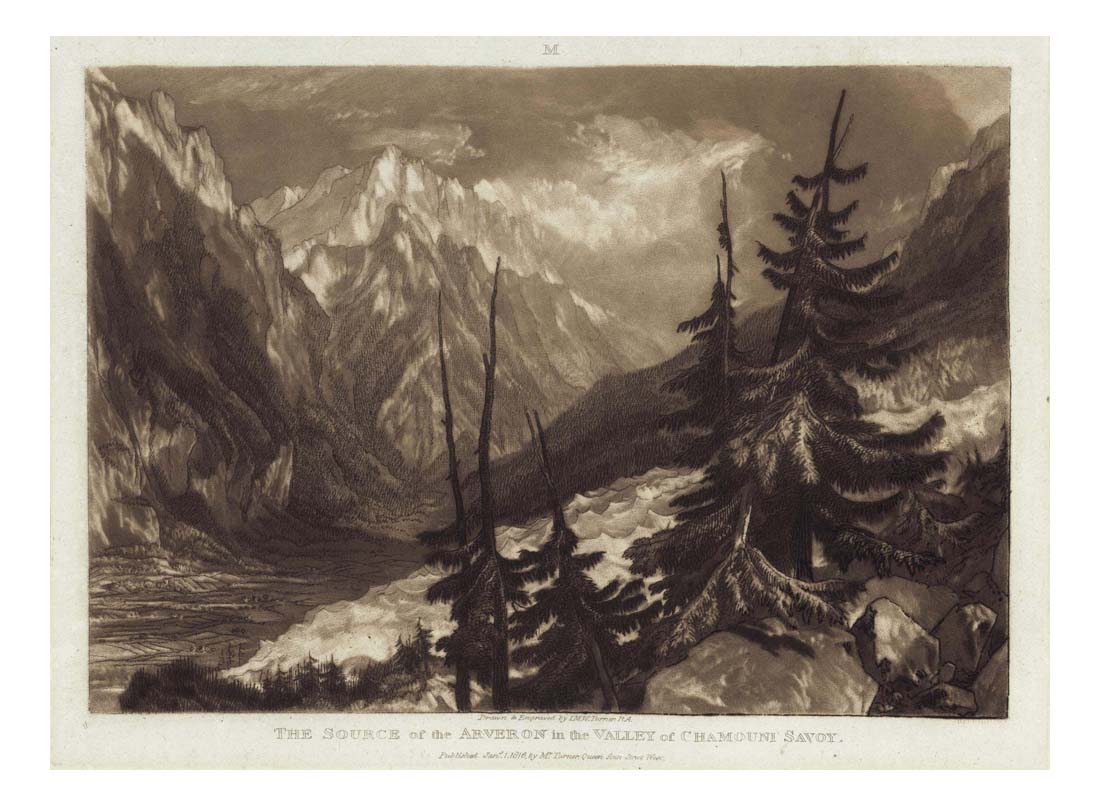 The Source of the Arveron, 1812 by John Mallord William Turner RA, 12x8"(A4) Poster