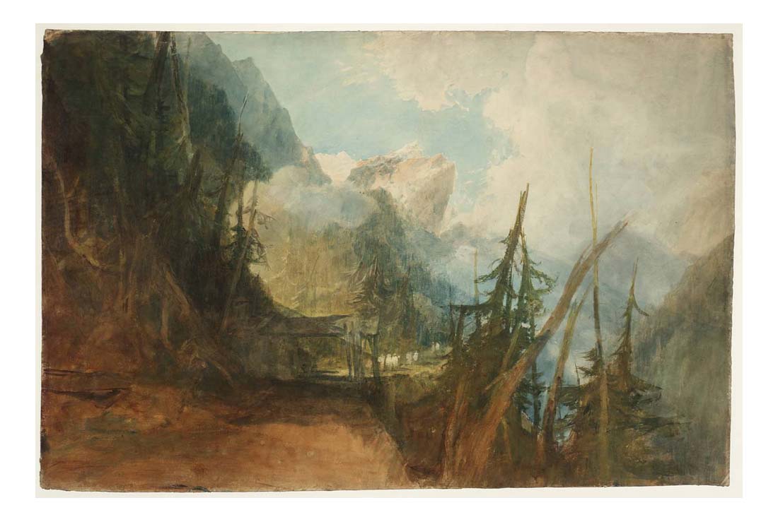 The St Gotthard Road between Amsteg and Wassen looking up the Reuss Valley, 1803-15 by John Mallord William Turner RA