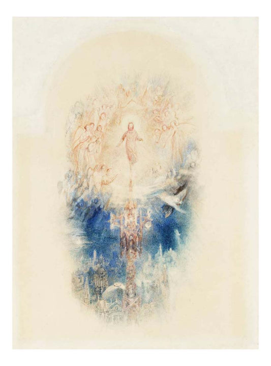 The Temptation on the Pinnacle, 1834 by John Mallord William Turner RA, 12x8"(A4) Poster