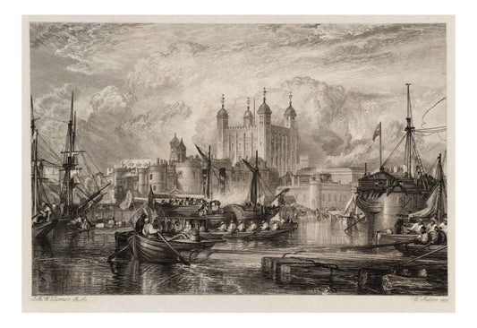 The Tower of London, 1831 by John Mallord William Turner RA, 12x8"(A4) Poster