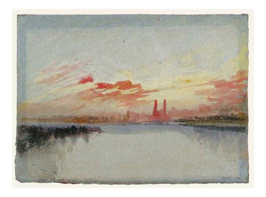 The Towers of a Church at Sunset (Guls on the Mosel), 1839 by John Mallord William Turner RA, 12x8"(A4) Poster