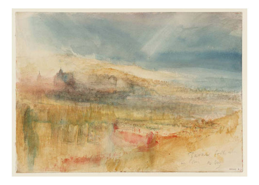 The Town and Chateau of Eu, 1845 by John Mallord William Turner RA, 12x8"(A4) Poster