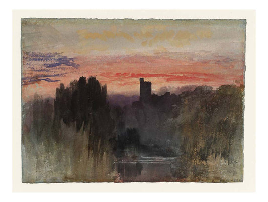 The Upperton Monument from the Lake in Petworth Park, 1827 by John Mallord William Turner RA, 12x8"(A4) Poster