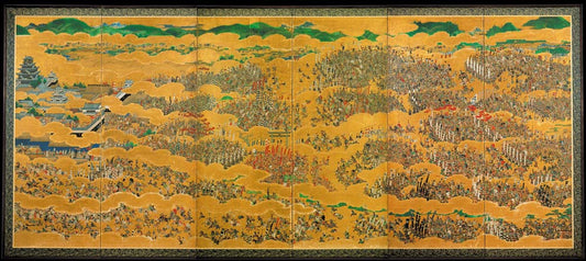 The Siege of Osaka Castle, historic, vintage ukiyo-e Japan artwork,12x8"(A4) Poster Print