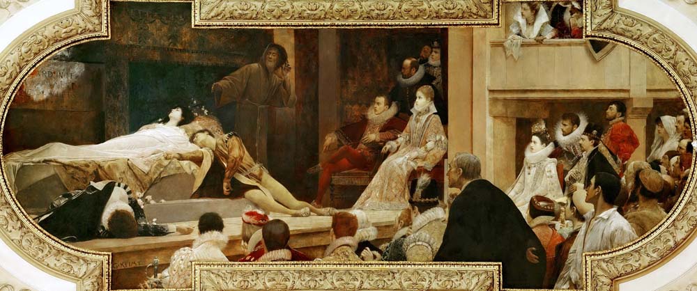 Theatre of Shakespeare - Gustav Klimt - 1886, 16x12" (A3) Poster Print