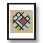 Theo van Doesburg: Study for a Composition, modernist artwork, A3 Size Reproduction Poster Print in 17x13" Black Frame