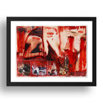 Thomas Hirschhorn: Series 1 Man=1 Man (7), modernist artwork, A3 Size Reproduction Poster Print in 17x13" Black Frame